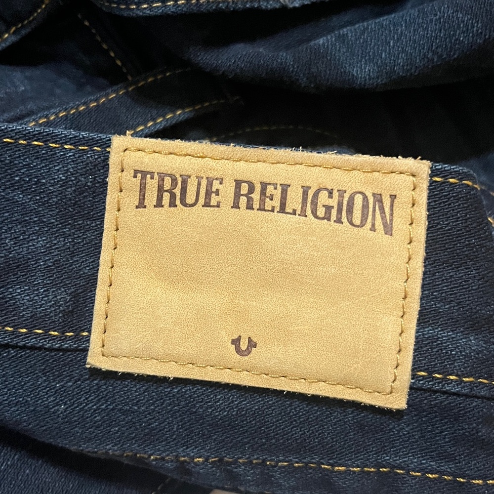 True Religion Billy Bootcut with Flaps Cotton Dark Wash Jeans Sz 30 35”Wx31” - Picture 12 of 12